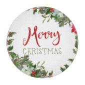 Vrolijk kerstgroen snijplank (Voorkant)