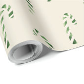 Vrolijk kerstgroen snoepriet cadeaupapier (Rol Hoek)