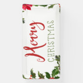 Vrolijk kerstgroen spandoek (Verticaal)