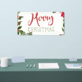 Vrolijk kerstgroen spandoek (Beurs)