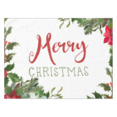 Vrolijk kerstgroen tafelkleed (Voorkant (Horizontaal))