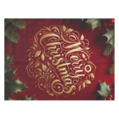 Vrolijk kerstgroen tafelkleed (Voorkant (Horizontaal))