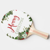 Vrolijk kerstgroen tafeltennisbatje (Zijkant)