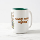 Vrolijk Kerstgroen  Truck Tweekleurige Koffiemok (Voorkant rechts)