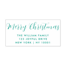 Vrolijk kerstgroen typografie  zelfinktende stempel