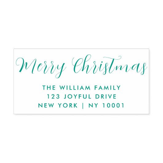 Vrolijk kerstgroen typografie zelfinktende stempel (Design)