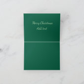 Vrolijk Kerstgroen vlakte solo achtergrond vakanti Bedankkaart (Binnen)