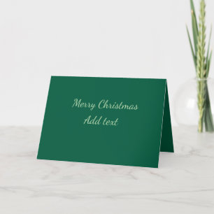 Vrolijk Kerstgroen vlakte solo achtergrond vakanti Bedankkaart