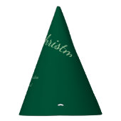 Vrolijk Kerstgroen vlakte solo achtergrond vakanti Feesthoedjes (Rechts)