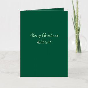 Vrolijk Kerstgroen vlakte solo achtergrond vakanti Folie Feestdagenkaart