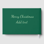 Vrolijk Kerstgroen vlakte solo achtergrond vakanti Gastenboek (Achterkant)