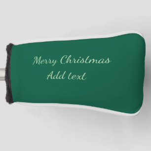 Vrolijk Kerstgroen vlakte solo achtergrond vakanti Golfheadcover