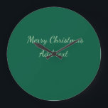 Vrolijk Kerstgroen vlakte solo achtergrond vakanti Grote Klok<br><div class="desc">Ontwerp</div>