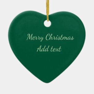 Vrolijk Kerstgroen vlakte solo achtergrond vakanti Keramisch Ornament