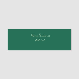 Vrolijk Kerstgroen vlakte solo achtergrond vakanti Naamplaatje