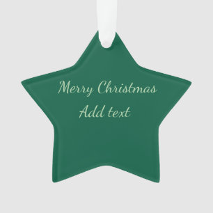 Vrolijk Kerstgroen vlakte solo achtergrond vakanti Ornament