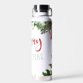 Vrolijk kerstgroen waterfles (Achterkant)