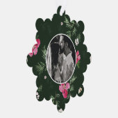 Vrolijk kerstgroen Waterverf Ornament Kaart (Rechts)