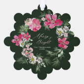 Vrolijk kerstgroen Waterverf Ornament Kaart (Achterkant)