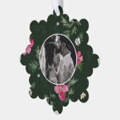 Vrolijk kerstgroen Waterverf Ornament Kaart (Links)