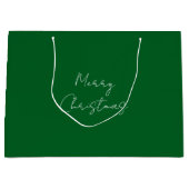 Vrolijk Kerstgroen Wit Custom Kleurrijk Helder Groot Cadeauzakje (Voorkant)