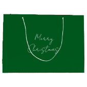 Vrolijk Kerstgroen Wit Custom Kleurrijk Helder Groot Cadeauzakje (Achterkant)