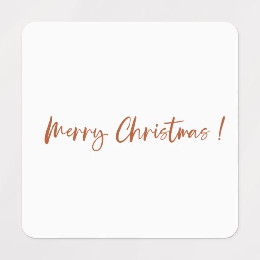 Vrolijk kerstgroet beer en konijntje stickers (Design 1)