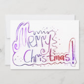 Vrolijk kerstgroet pastel handlettering feestdagenkaart (Voorkant)