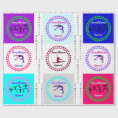 Vrolijk kerstgymnast inpakpapier (Vlak)