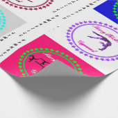 Vrolijk kerstgymnast inpakpapier (Hoek)