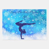 Vrolijk Kerstgymnast Inpakpapier Set van 3 Vel (Voorkant 3)