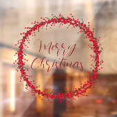 Vrolijk kersthandgeschreven tekst met grote saus raamsticker (Vel 2)