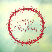 Vrolijk kersthandgeschreven tekst met grote saus raamsticker (Vel 3)