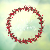 Vrolijk kersthandgeschreven tekst met grote saus raamsticker (Vel 3)