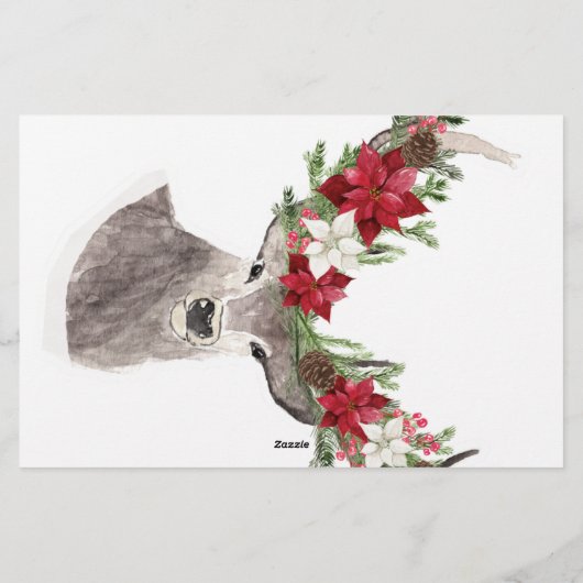 Vrolijk kersthert briefpapier (Achterkant)