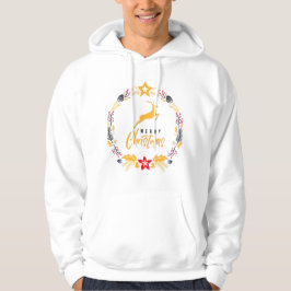 Vrolijk Kersthert Elegant Rustiek Flat Hoodie