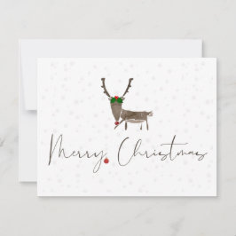 Vrolijk kersthert en Ornament Wenskaart Feestdagenkaart