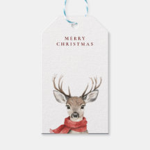 Vrolijk kersthert in een rode sjaal