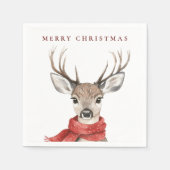 Vrolijk kersthert in een rode sjaal servet (Voorkant)