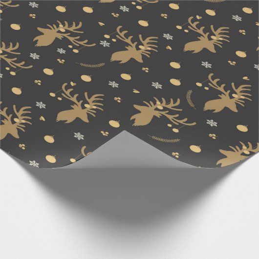 Vrolijk kersthert inpakpapier (Hoek)