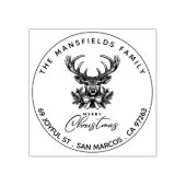 Vrolijk Kersthert retour Adres Rubber Stamp Rubberstempel (Afrduk)