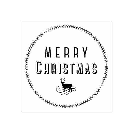 Vrolijk kersthert rubberstempel (Afrduk)