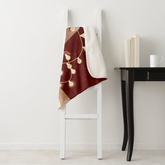 Vrolijk kersthert Sherpa Blanket Sherpa Deken (In situ)