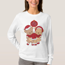 Vrolijk kersthoes met lange opening T-shirt