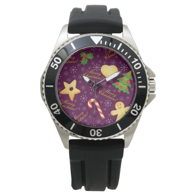 Vrolijk kersthorloge horloge (Voorkant)