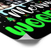 Vrolijk Kersthout Drie Santa Elf Chinese Crest Poster (Hoek)