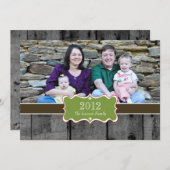 Vrolijk kersthout Rustische foto Feestdagenkaart (Voorkant / Achterkant)