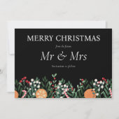 Vrolijk kersthuwelijk sparen de datumkaart save the date (Achterkant)