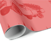 Vrolijk kerstinpakken rood vrachtwagenpark Cabi Cadeaupapier (Rol Hoek)