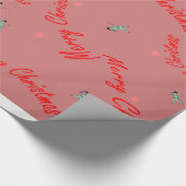 Vrolijk kerstinpakpapier cadeaupapier (Hoek)